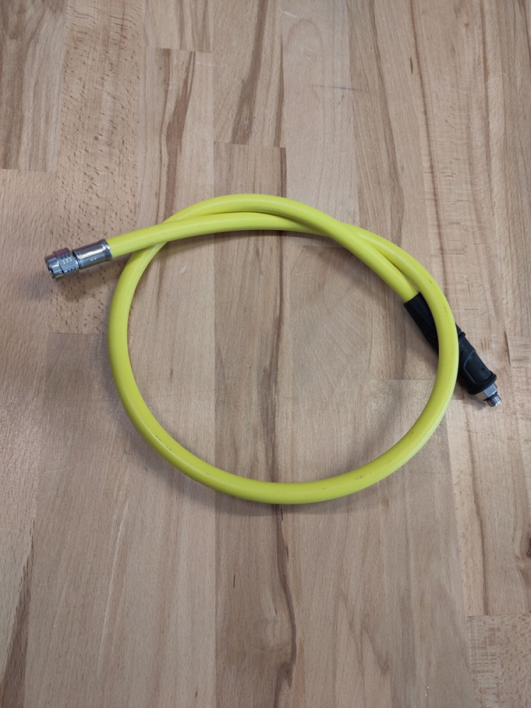 Aqualung Gummi-Octopussschlauch gelb, Länge 1 m, 3/8 Zoll Anschluss