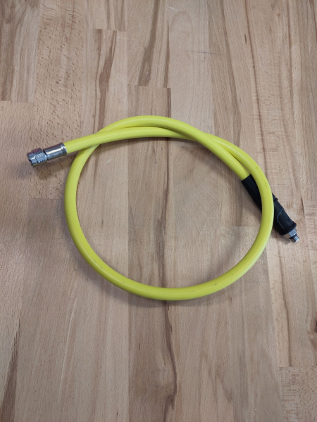 Aqualung Gummi-Octopussschlauch gelb, Länge 1 m, 3/8 Zoll Anschluss
