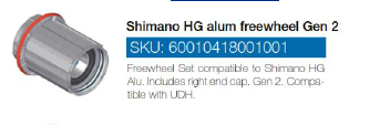 Mahle Shimano HG alum freewheel Gen 2