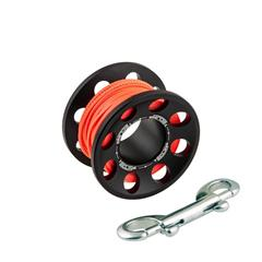 Tecline Reel 15 m, with SS 90 mm snap diverse Farben