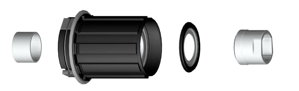 Mahle Shimano HG Aluminium Freewheel Set with Nuts Gen. 1