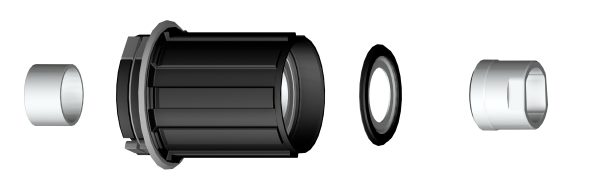 Mahle Shimano HG Aluminium Freewheel Set with Nuts Gen. 1