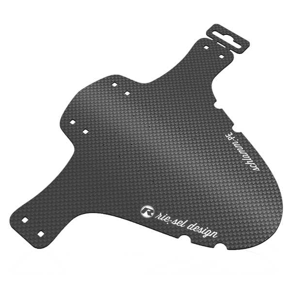 Riesel Design Spritzschutz, Schlamm:PE, carbon 21, mit Verpackung/Kabelbinder