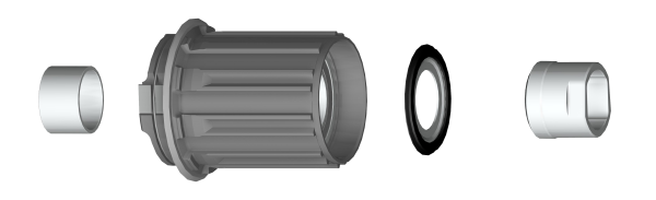 Mahle X20 Shimano HG steel Freewheel Set with nuts Gen. 1