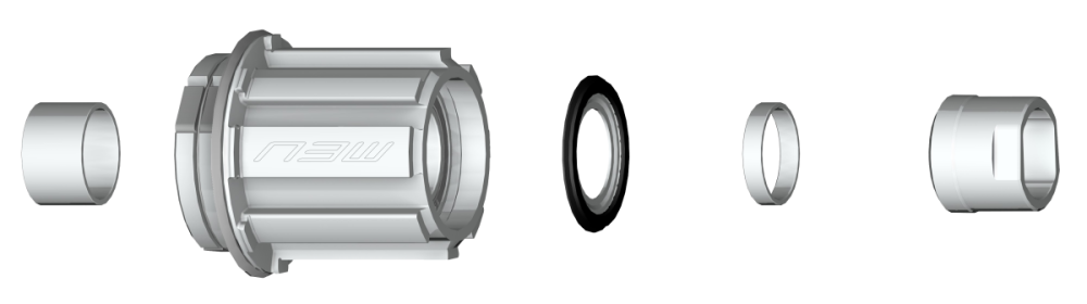 Mahle X20 Campagnolo N3W aluminum Freewheel Set with nuts Gen. 1