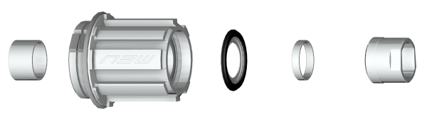 Mahle X20 Campagnolo N3W aluminum Freewheel Set with nuts Gen. 1